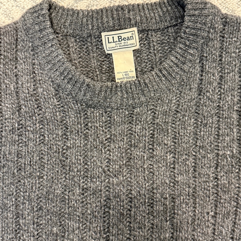 100% wool LL Bean sweater